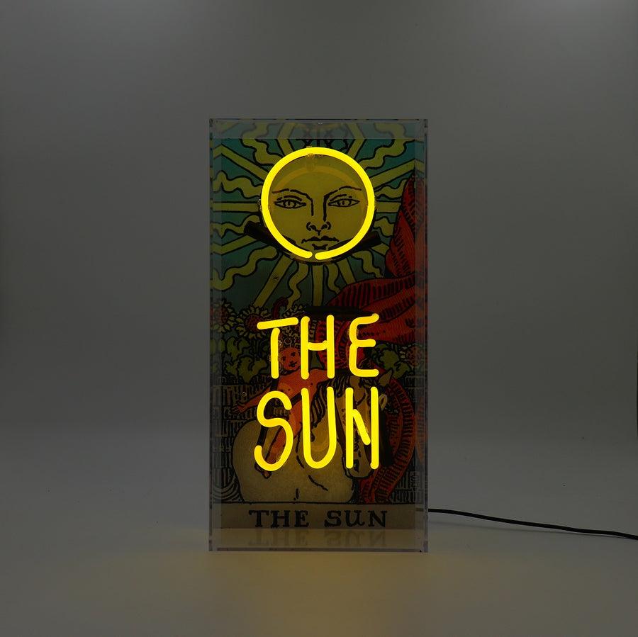 Locomocean 'The Sun' Tarot Card Glass Neon Box Sign