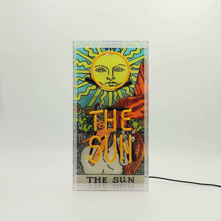 Locomocean 'The Sun' Tarot Card Glass Neon Box Sign