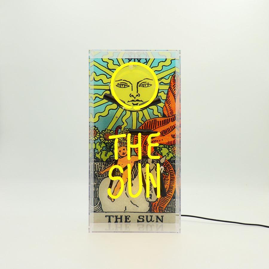 locomocean 'The Sun' Tarot Card Glass Neon Box Sign