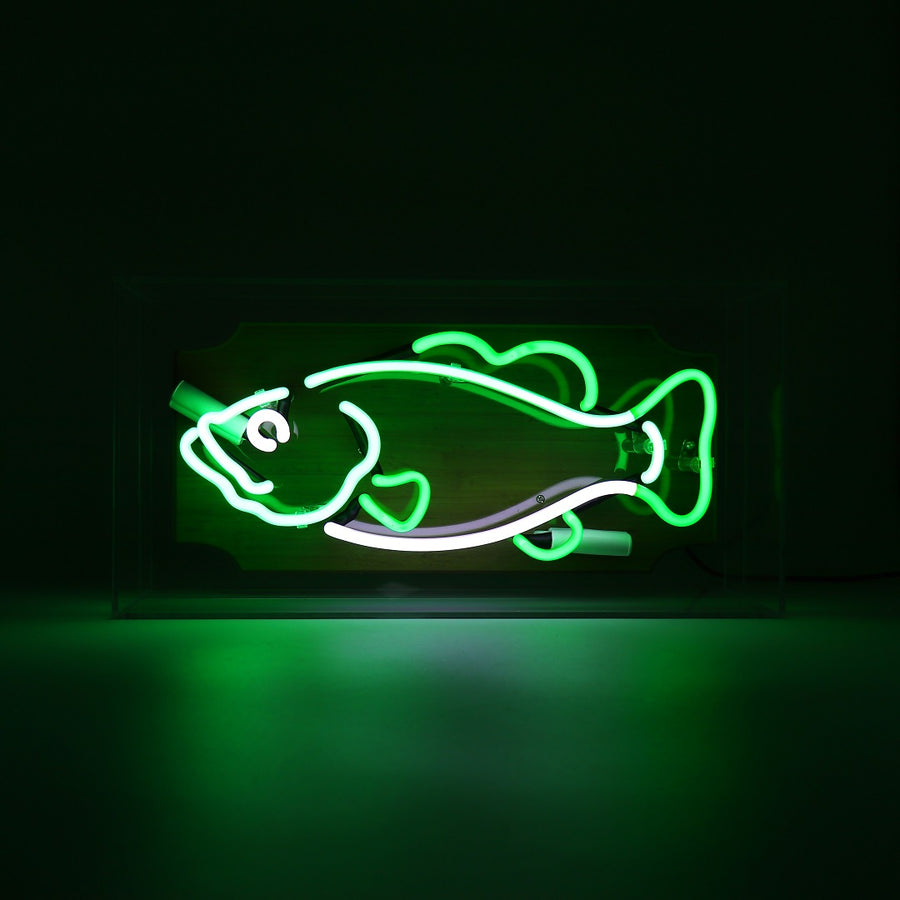 locomocean 'Trophy Fish' Glass Neon Sign