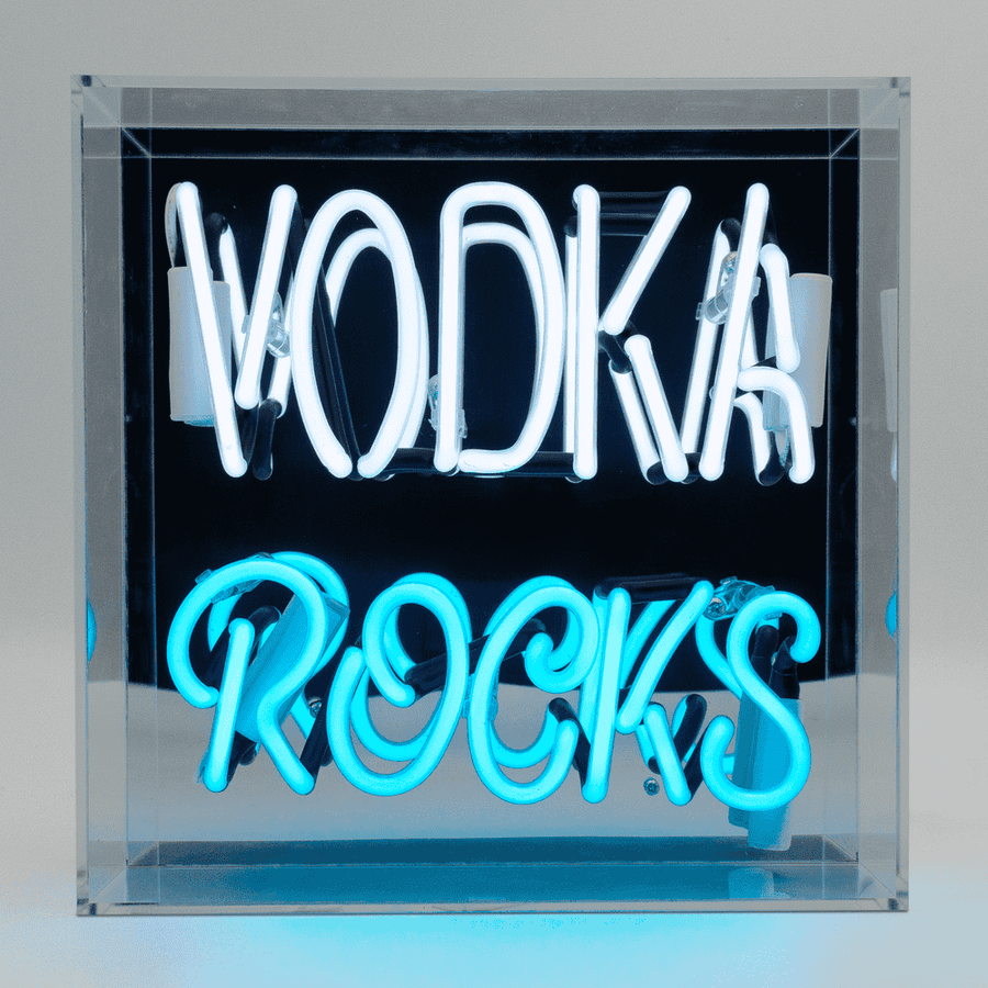 Locomocean 'Vodka Rocks' Glass Neon Sign