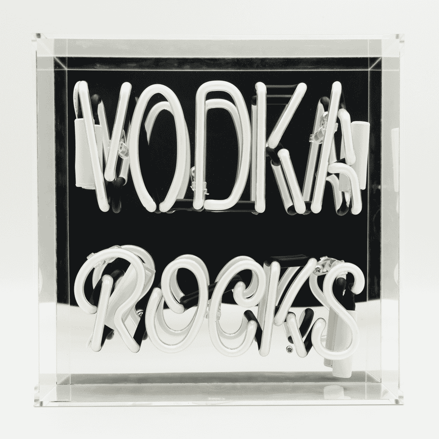 Locomocean 'Vodka Rocks' Glass Neon Sign
