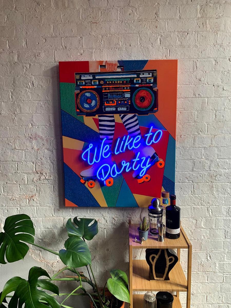 Locomocean 'We Like To Party' Wall Artwork - LED Neon