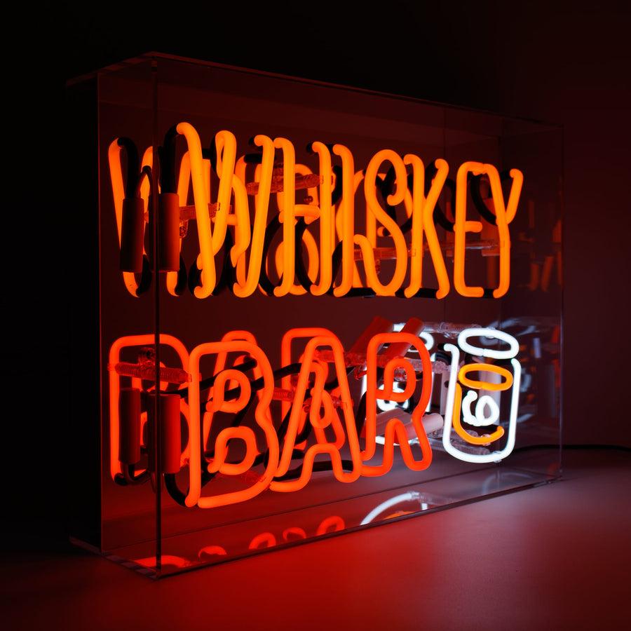 Locomocean 'Whiskey Bar' Glass Neon Sign