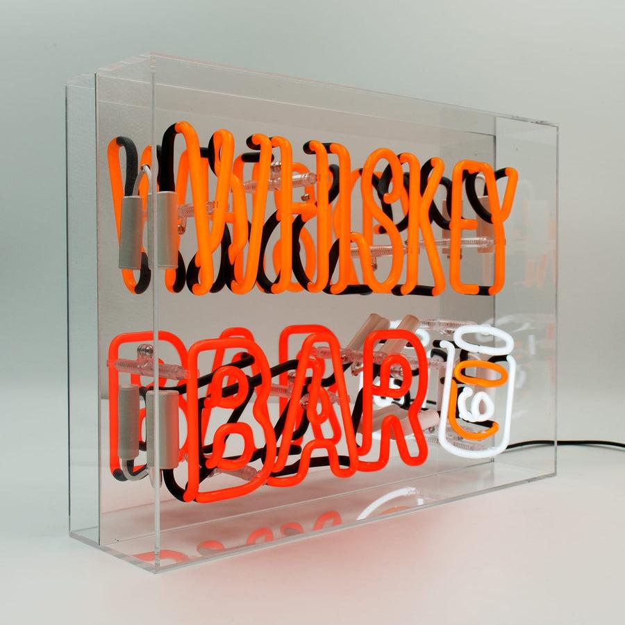 Locomocean 'Whiskey Bar' Glass Neon Sign
