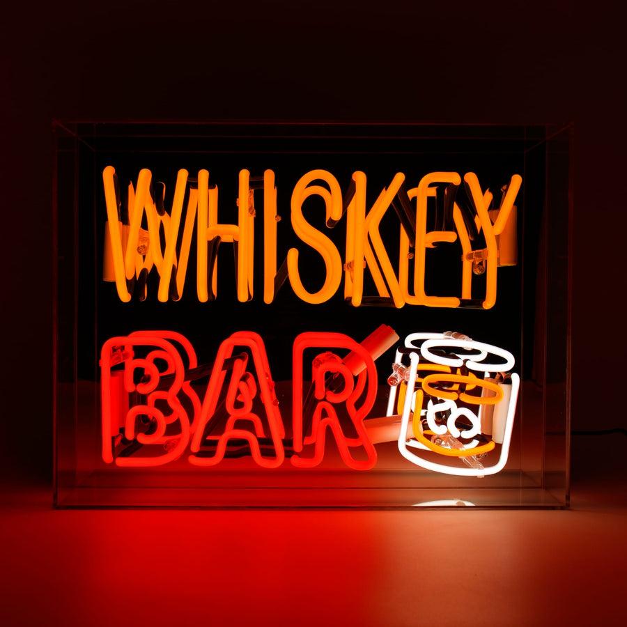 locomocean 'Whiskey Bar' Glass neon Sign