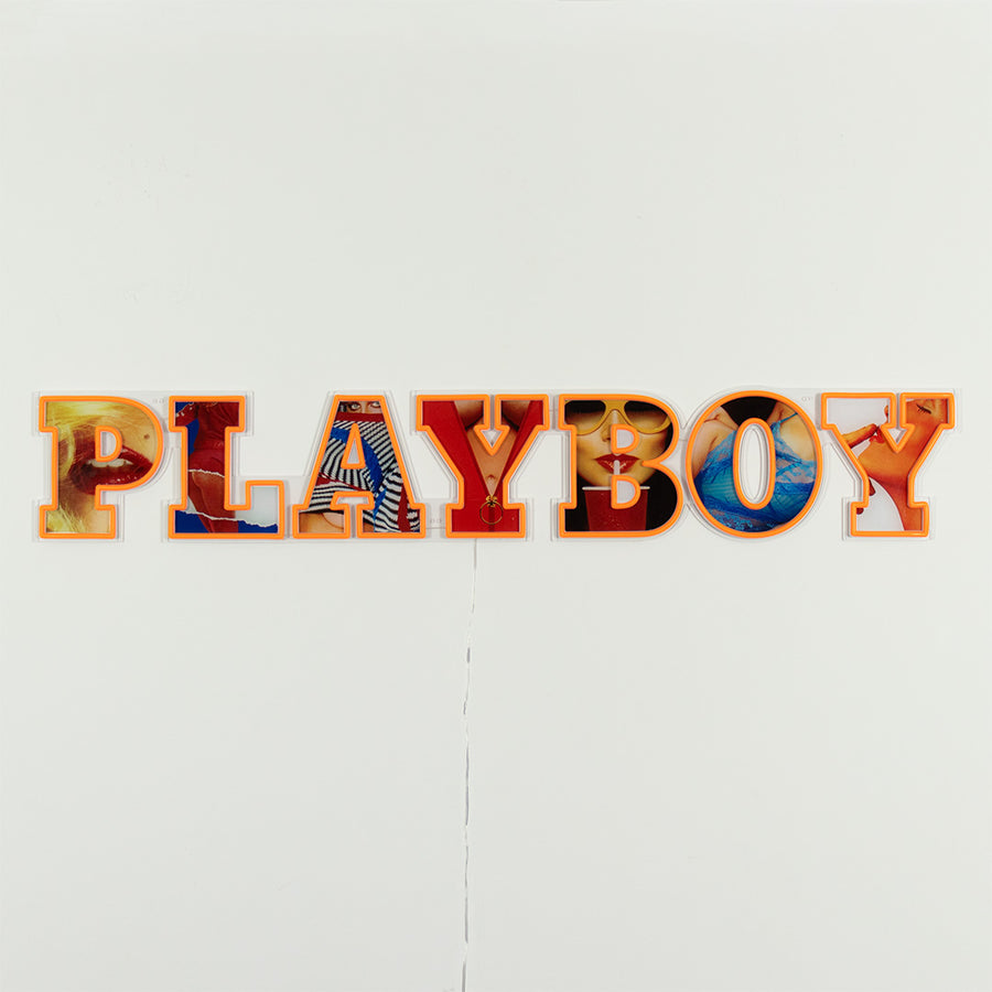 Locomocean Playboy X Locomocean - Playboy Wordmark Orange LED Wall Mountable Neon