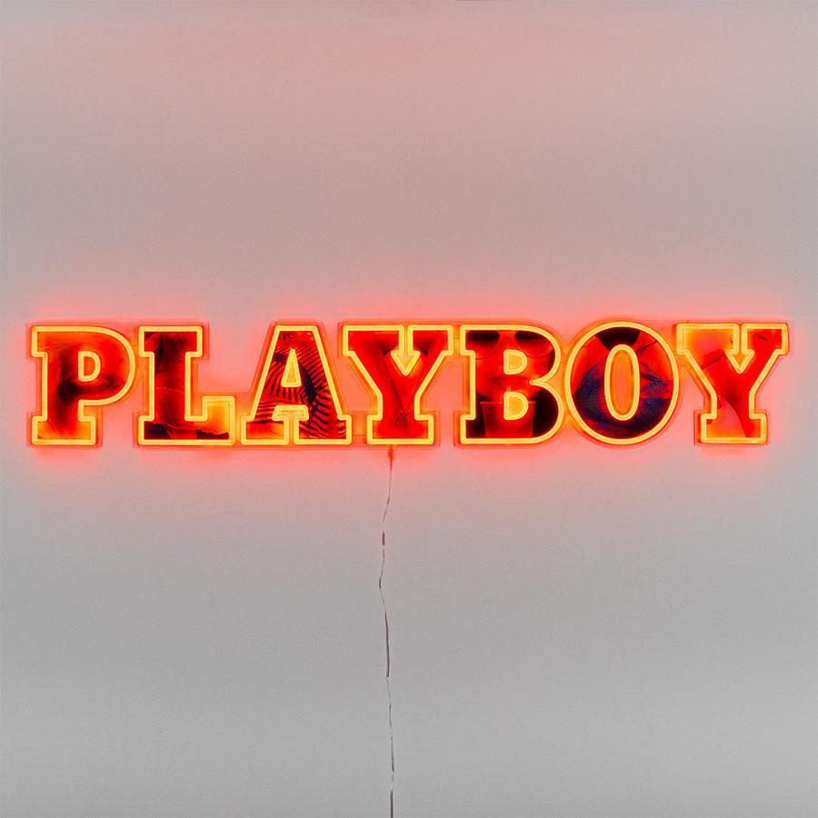 locomocean Playboy X Locomocean - Playboy Wordmark Orange LED Wall Mountable Neon