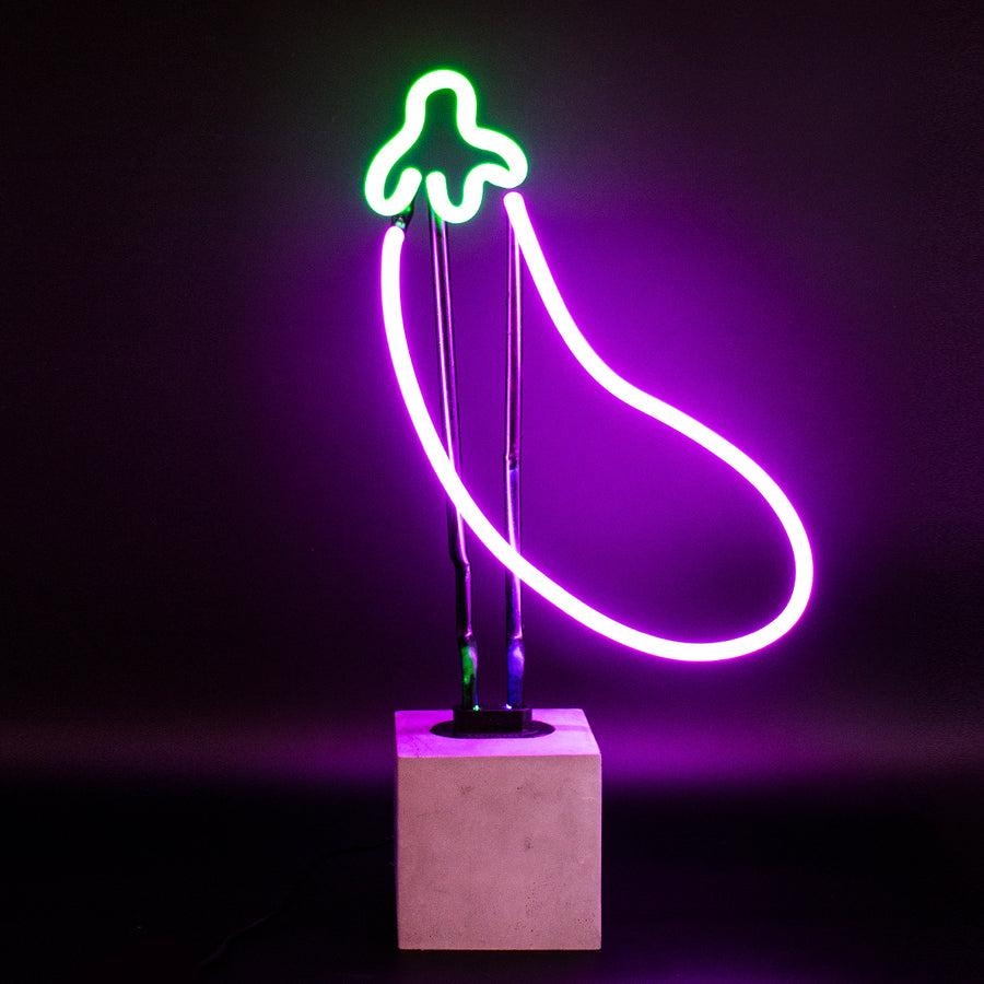 locomocean Replacement Glass (GLASS ONLY) - Neon 'Eggplant' Sign