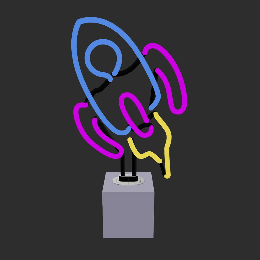 Locomocean Replacement Glass (GLASS ONLY) - Neon 'Rocket' Sign