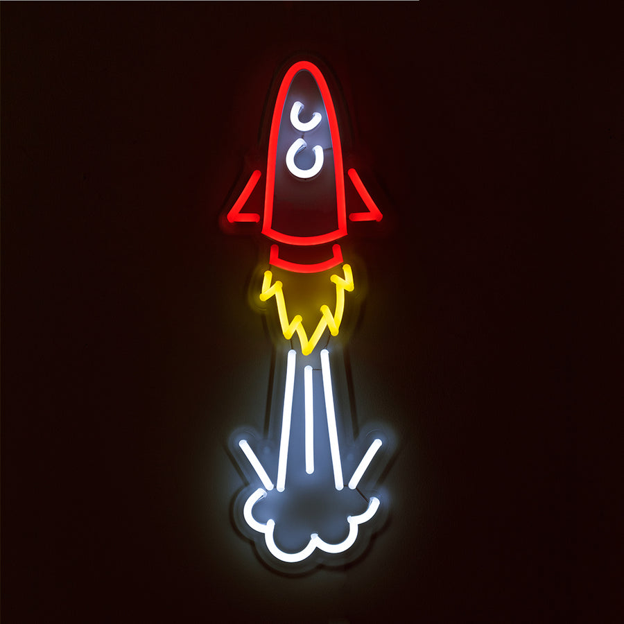 locomocean 'Space Rocket' Neon LED Wall Mountable Sign