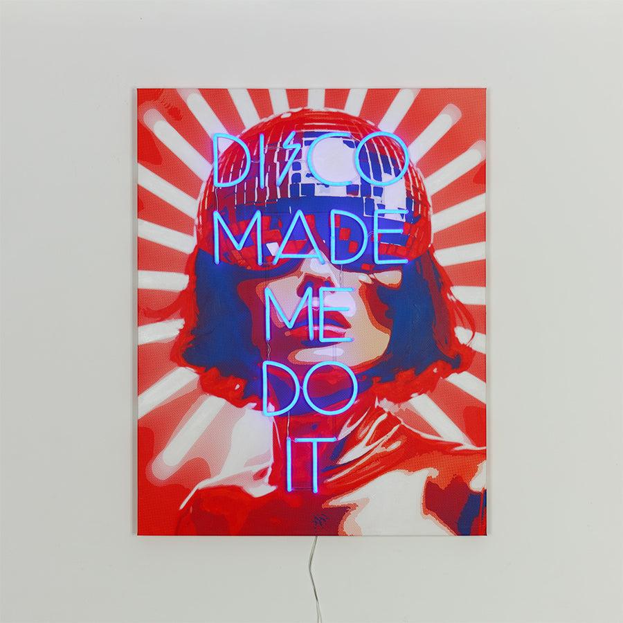 locomocean Wall Painting (LED Neon) - 'Disco Made Me Do It'