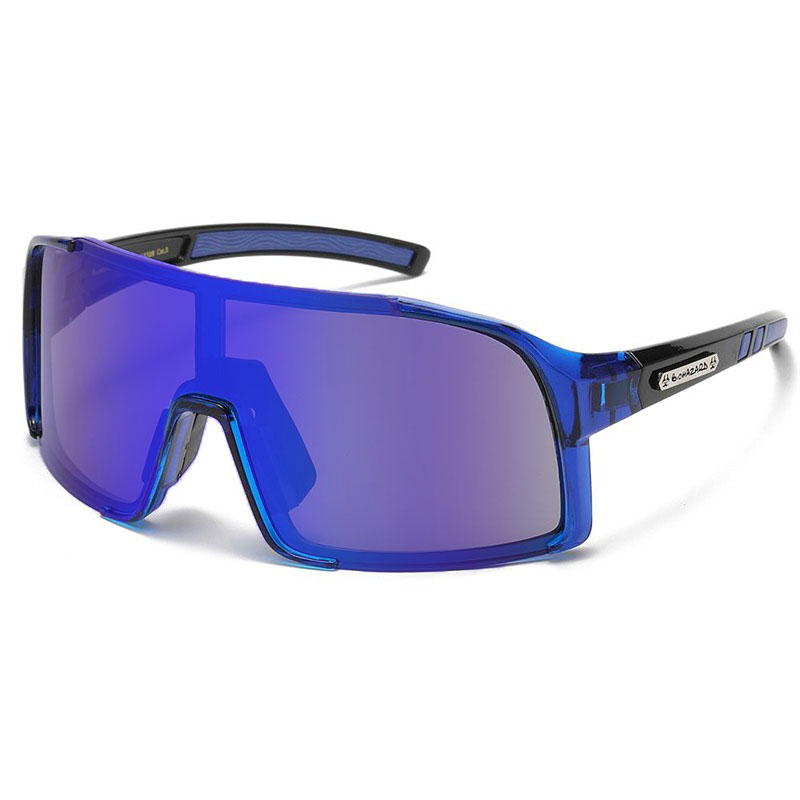 locs Biohazard Sports solbriller | Blåt stel – Blå-lilla Spejlglas