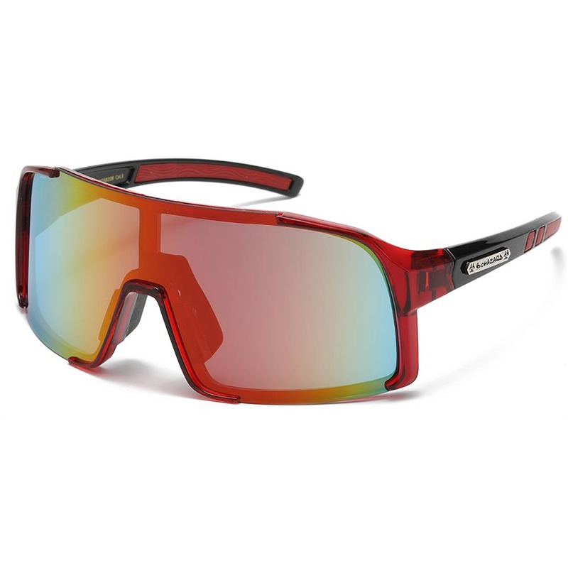 locs Biohazard Sports solbriller | Rødt stel – Multicolor Spejlglas