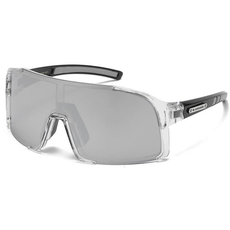 locs Biohazard Sports solbriller | Transparent stel – Sølv Spejlglas