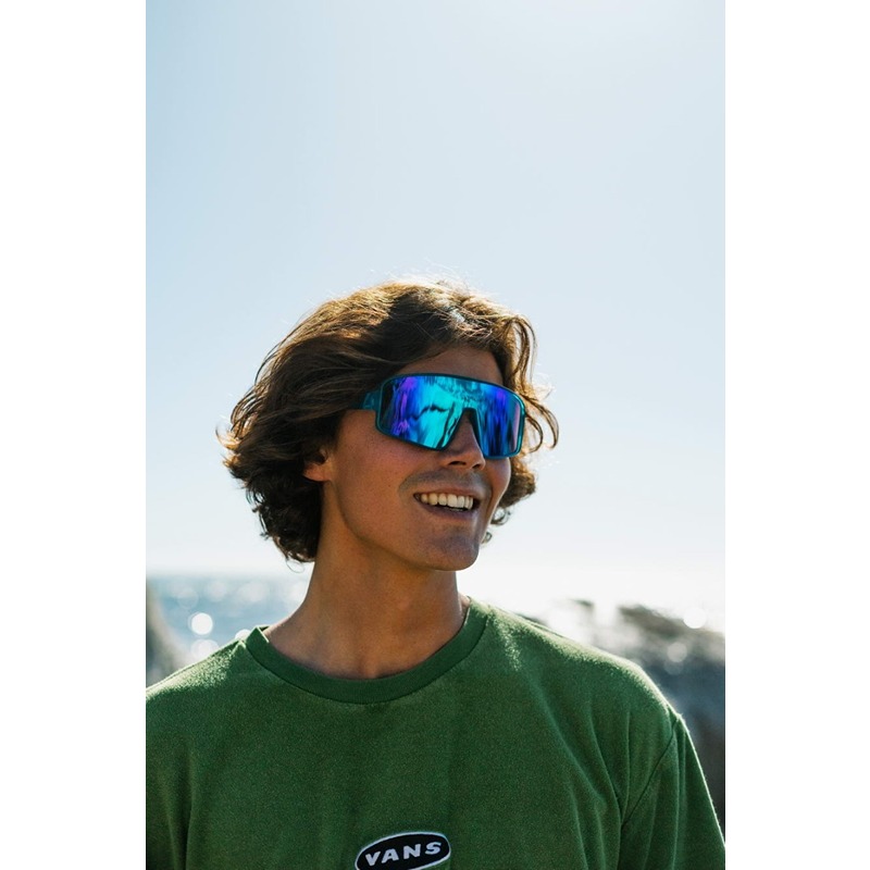 Locs Blå Matte Frostet Sportssolbriller / Hurtigbriller Med Blå Spejlglas | Isola Bella