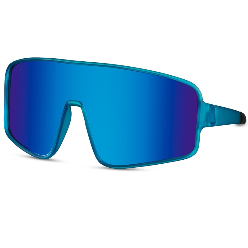 locs Blå matte frostet sportssolbriller / Hurtigbriller med blå spejlglas | Isola Bella