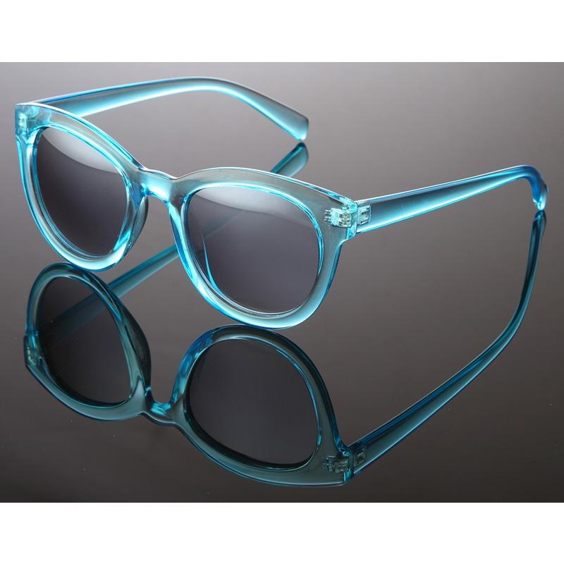 Locs Blå Transparente Dame Solbriller – Oxford | Mørke Fade Glas