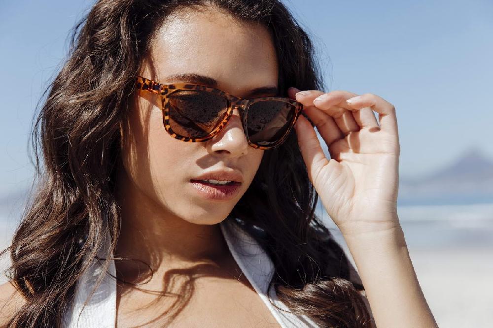 Locs Brun Leopard Wayfarer Style Solbriller – Brune Glas