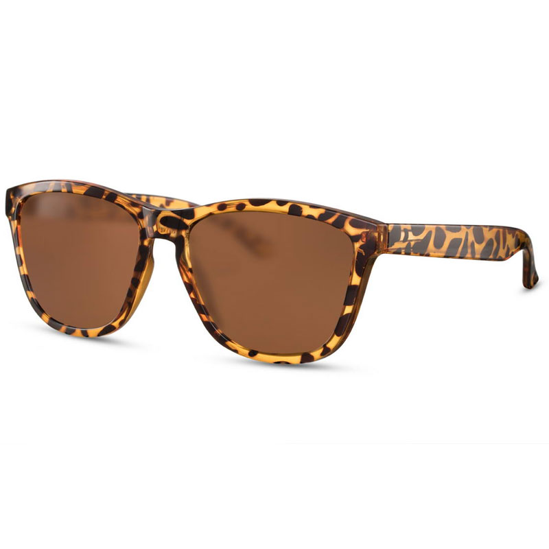 locs Brun Leopard Wayfarer Style Solbriller – Brune glas
