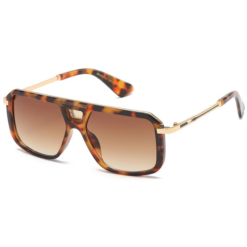 locs Brun turtle Manhattan Millionaire Solbriller – Giovanni | Guld – Brune fade glas
