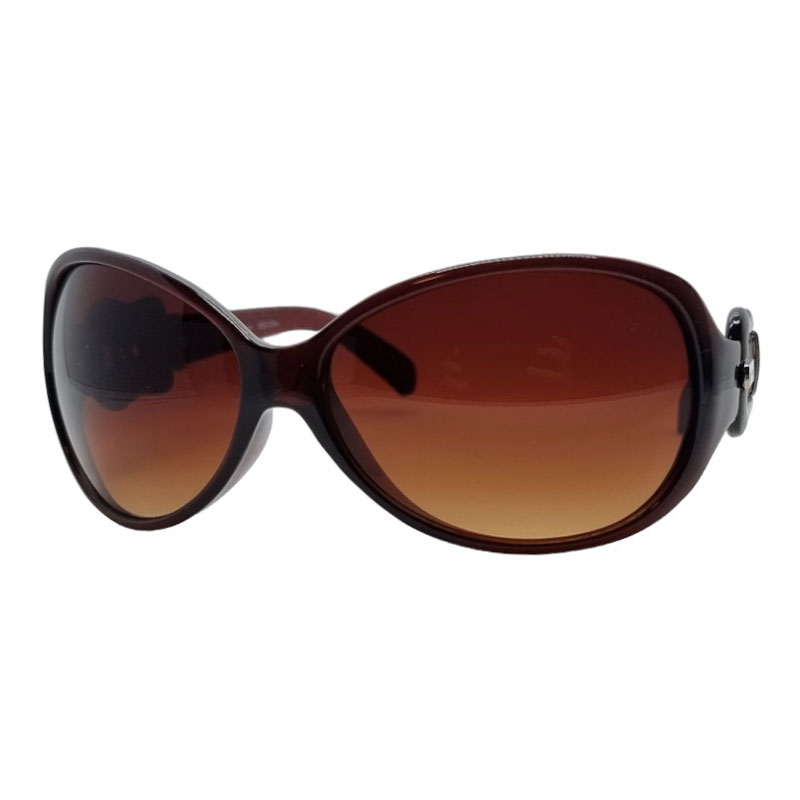 locs Brune damesolbriller med bælte stænger – Brune glas