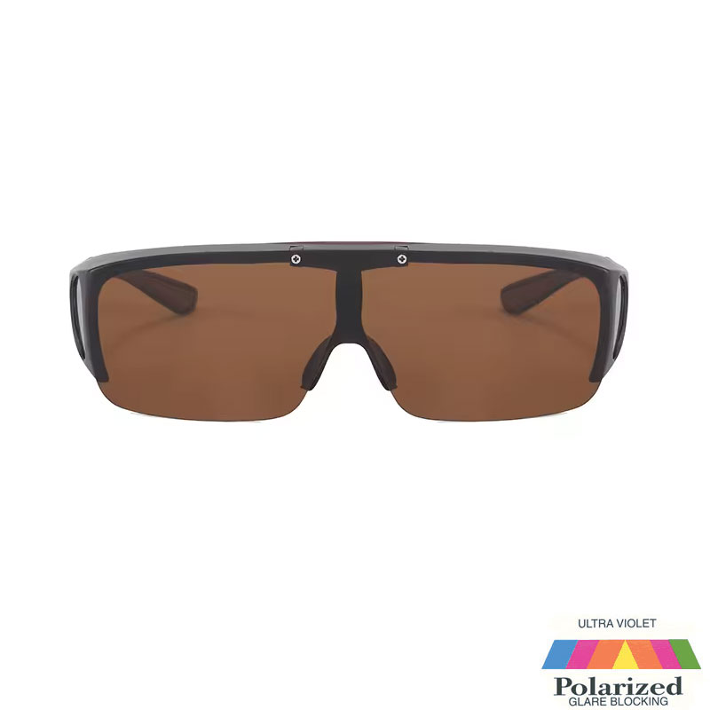 Locs Brune Fit-Over Solbriller Der Kan Vippes Op – Brune Glas