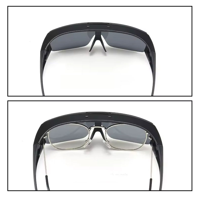 Locs Brune Fit-Over Solbriller Der Kan Vippes Op – Brune Glas