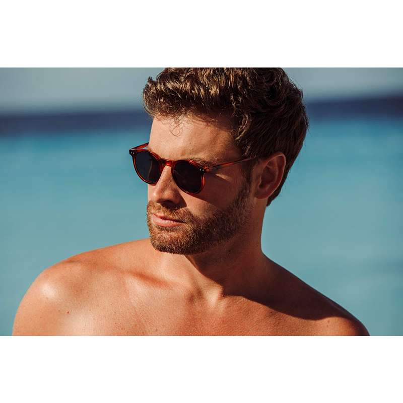 Locs Brune Og Sorte Runde Solbriller | Nantes – Mørke Glas