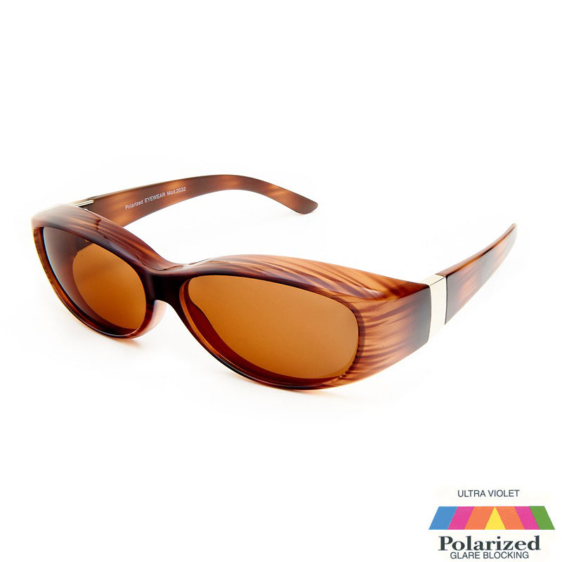 locs Brune stripede Fit-Over Solbriller – Comasina | Brune glas