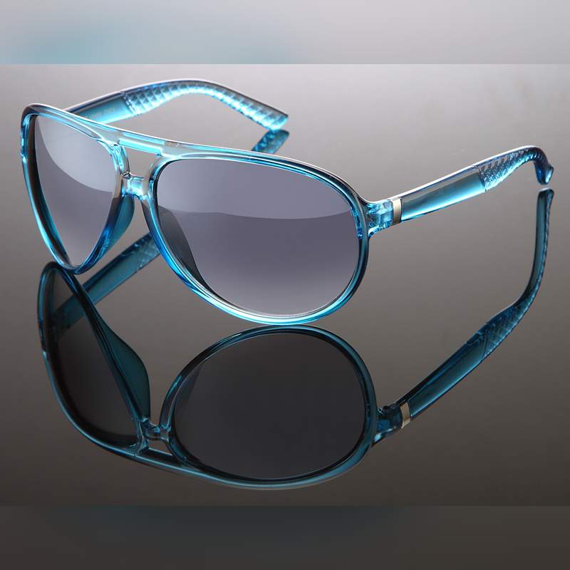 Locs Buet Blå Transparent Millionaire Solbriller I Aviator Stil – Diemen | Mørke Glas