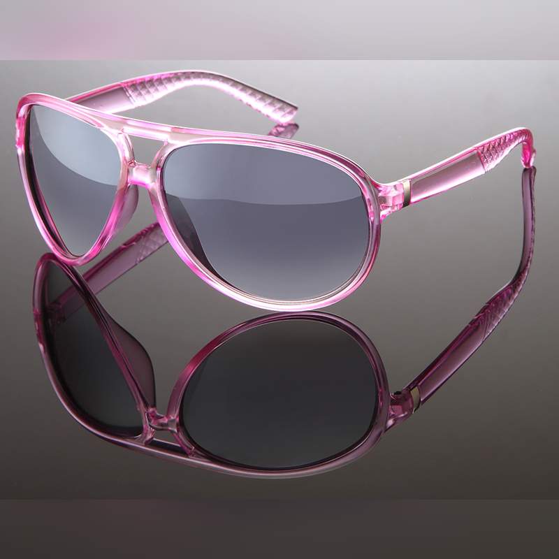 Locs Buet Lyserød Transparent Millionaire Solbriller I Aviator Stil – Diemen | Mørke Glas