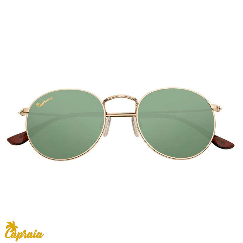 Locs Capraia Bellone – Guld Metal Stel Og Grønne Glas