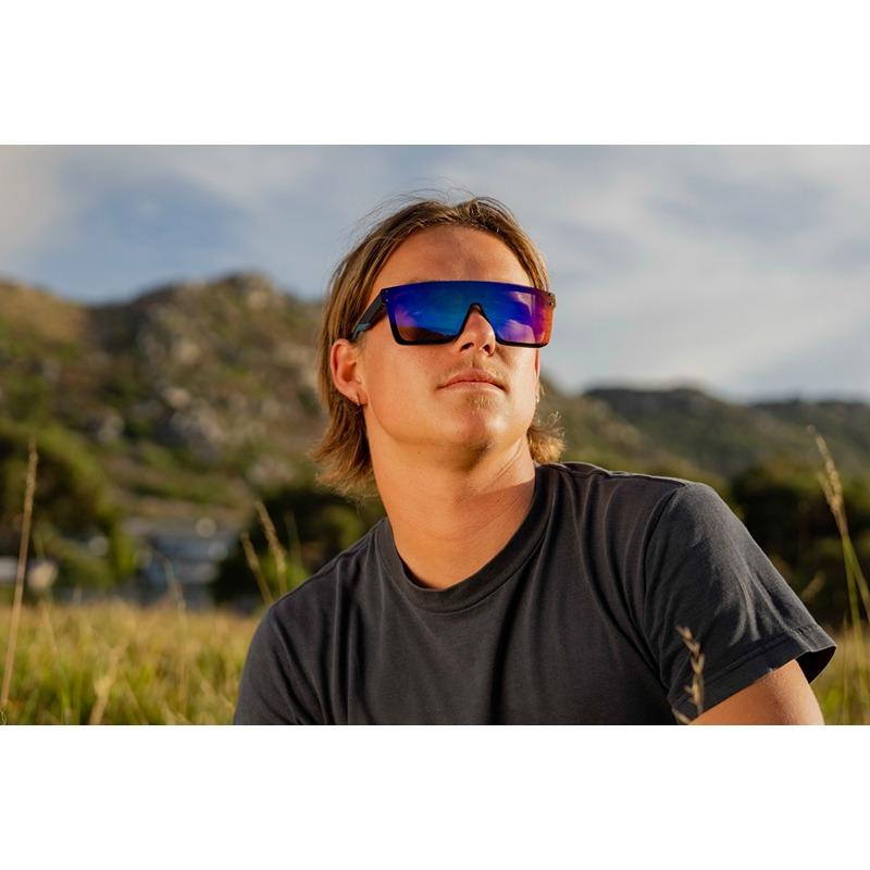 Locs Cool Matte Solbriller Med Blålilla Spejlglas | Ibiza