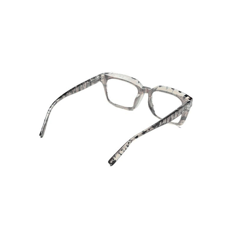 Locs Firkantede Transparente Læsebriller Med Tigerstriber – Rio