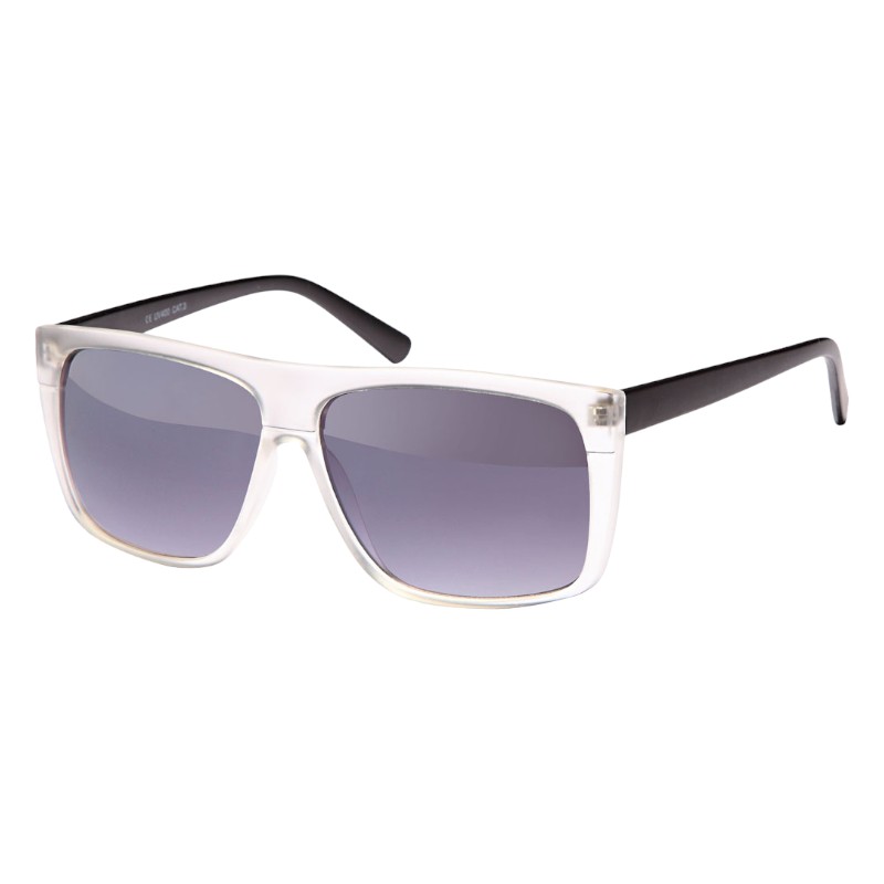 locs Frosty transparent solbriller med sorte stænger – Harderwijk | Mørke glas