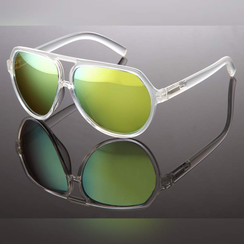 Locs Frosty Transparente Millionaire Solbriller | Gulgrønne Spejlglas