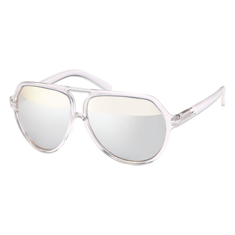 locs Frosty transparente Millionaire solbriller | Sølv Spejlglas