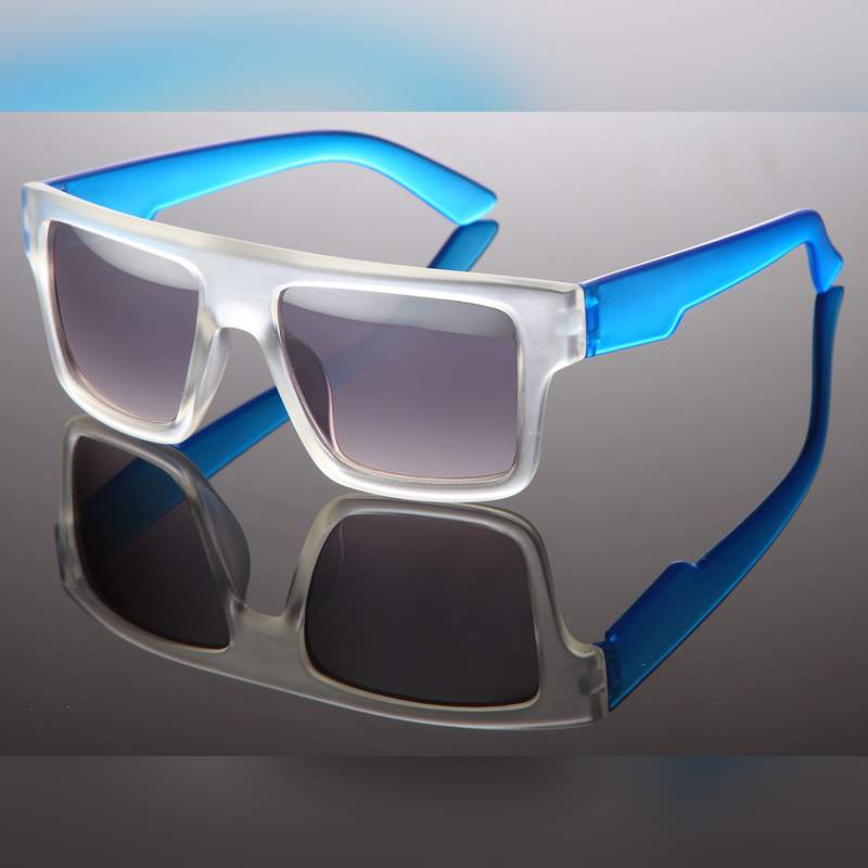 Locs Frosty Transparente Solbriller Med Blå Stænger – Nijmegen | Fade Glas