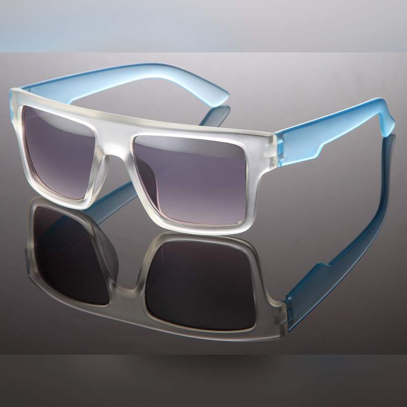 Locs Frosty Transparente Solbriller Med Lyseblå Stænger – Nijmegen | Fade Glas