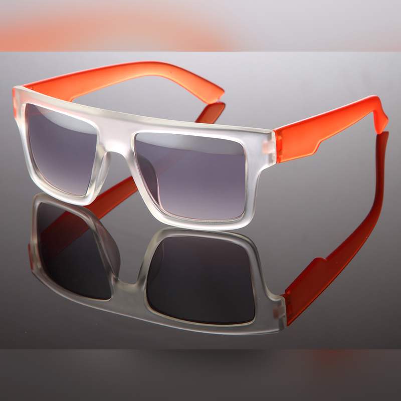 Locs Frosty Transparente Solbriller Med Orange Stænger – Nijmegen | Fade Glas