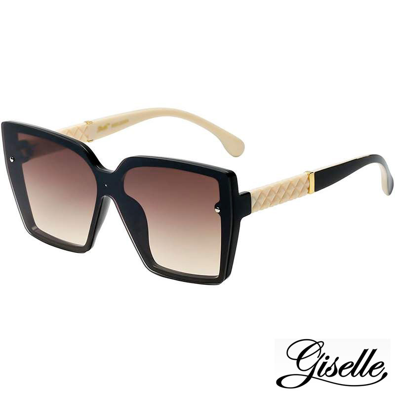 locs Giselle Solbriller – Lyon | Sort og off white stel – Fade plate glas