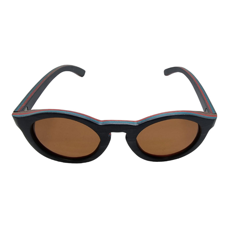 Locs Grå Runde Handout Apparel Bambus Solbriller | Brune Glas