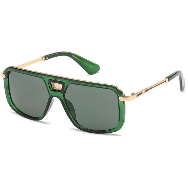 locs Grønne Manhattan Millionaire Solbriller – Giovanni | Guld – Mørkegrønne glas