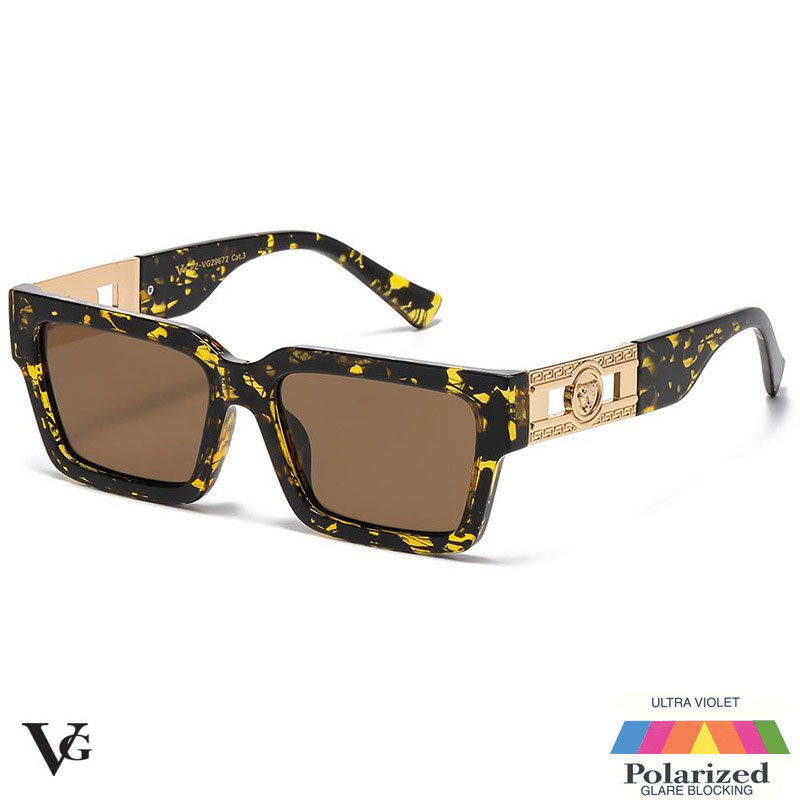 locs Gul Turtle polariserede VG Solbriller – Brera | Brune glas