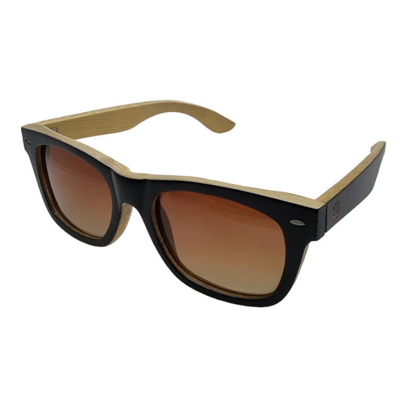 locs Handout Apparel Bambus Solbriller | Sort og neutral Wayfarer