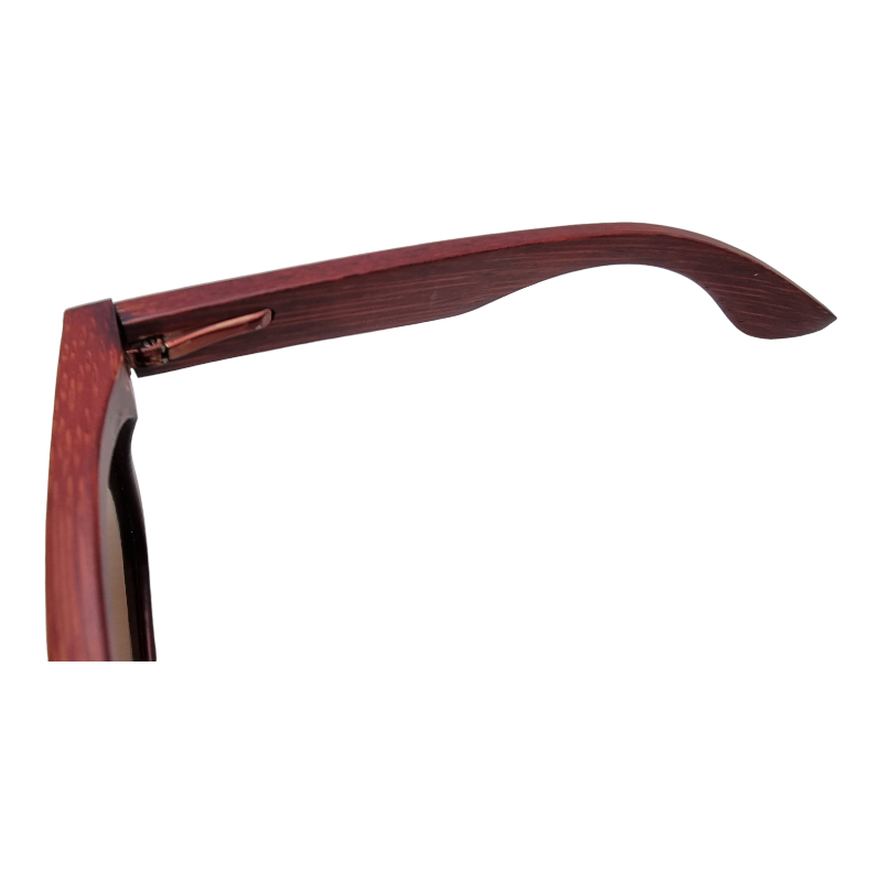 Locs Handout Apparel Bambus Solbriller | Vin Rød Wayfarer