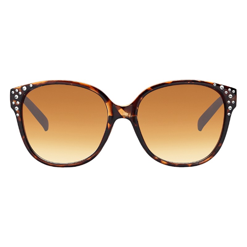 Locs Klassiske Brun Turtle Dame Solbriller Med Diamanter – Eve | Brune Fade Glas