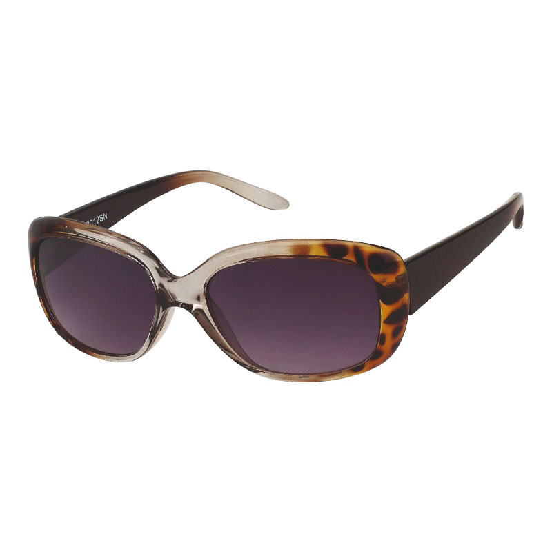 locs Klassiske damesolbriller – Brun leopard transparent | Mørkelilla fade glas