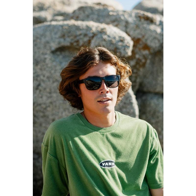 Locs Klassiske Matsorte Wayfarer Style Solbriller Med Mørke Glas | Korfu